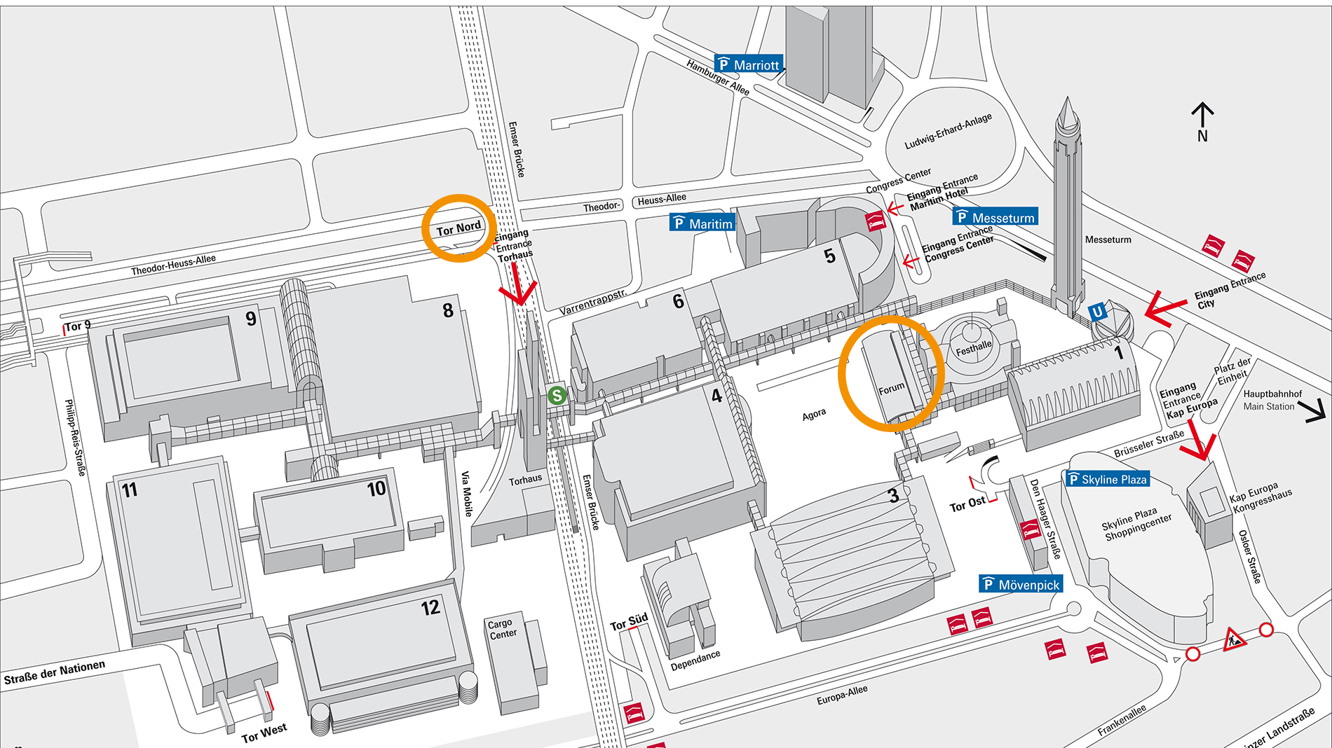 Geländeplan E2 Forum Frankfurt